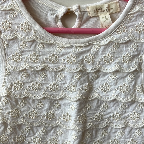 Matilda Jane Eyelet Ruffle Front Top - Picture 2 of 3